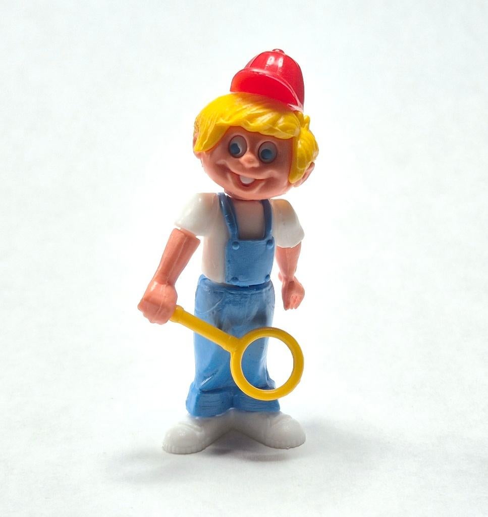 Ferrero Maskottchen Werbefigure mit Lupe avec loupe EU 1986, Enlèvement ou Envoi, Utilisé, Figurines