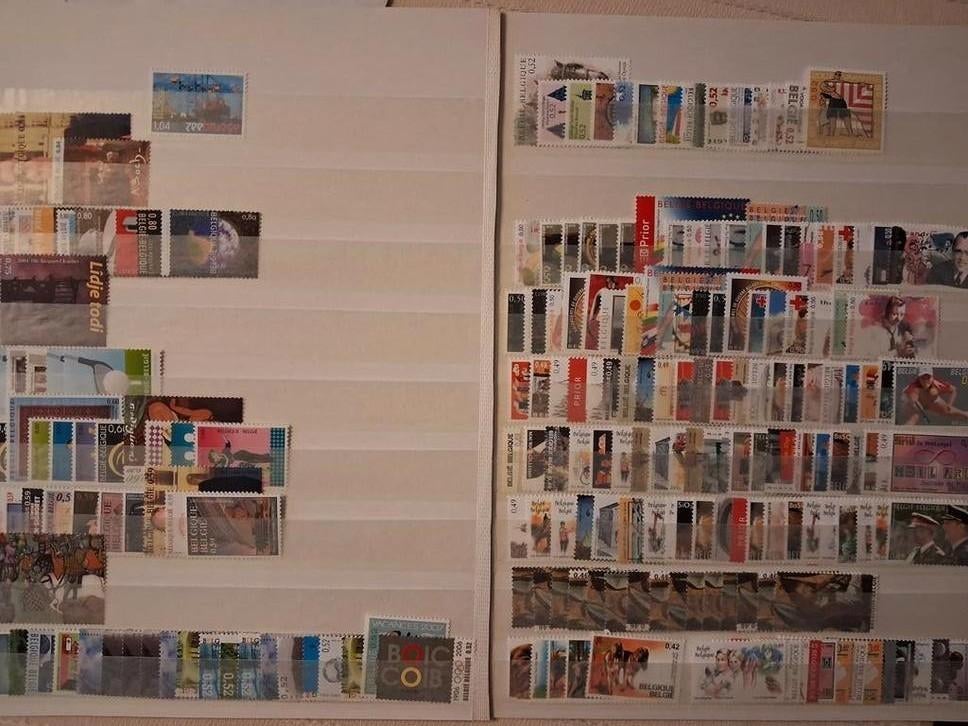 Belgique : timbres adhésifs en euros 110,16 euros -40 %, Timbres & Monnaies, Timbres | Europe | Belgique, Sans timbre, Neuf, Non oblitéré