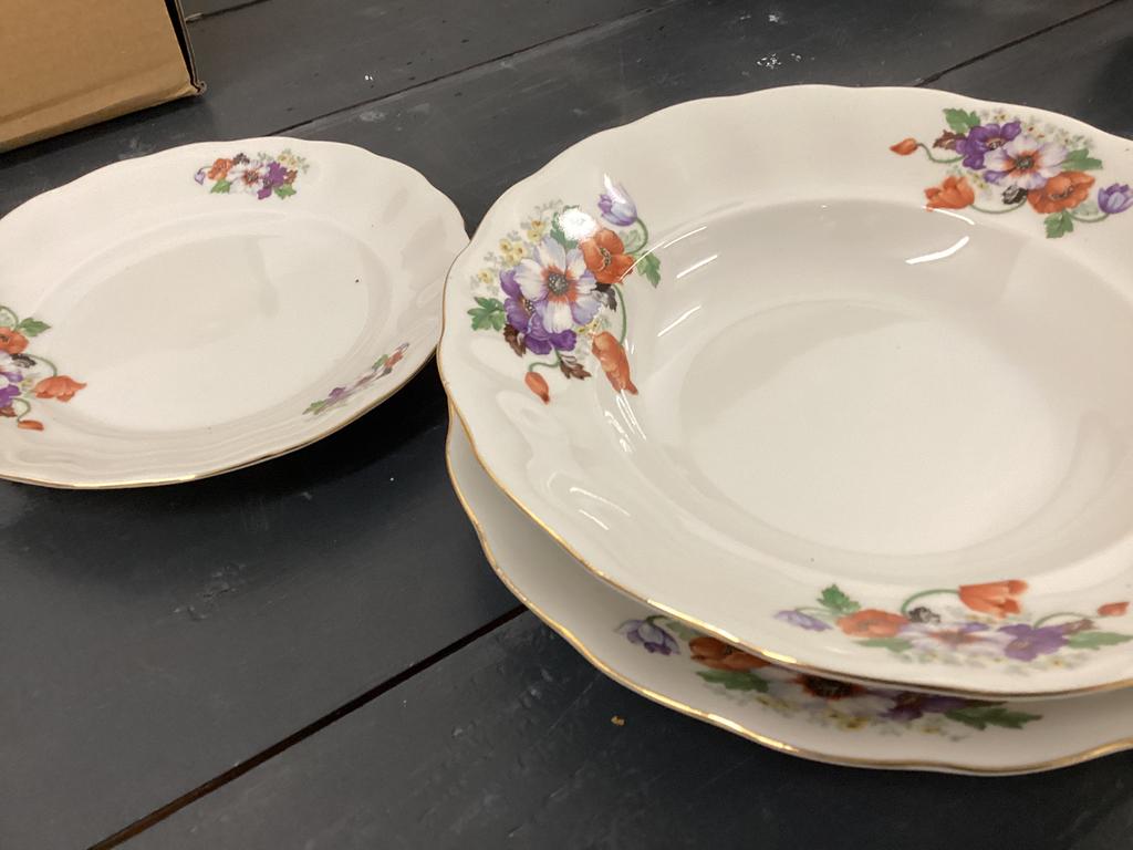 12 delig servies, Ophalen