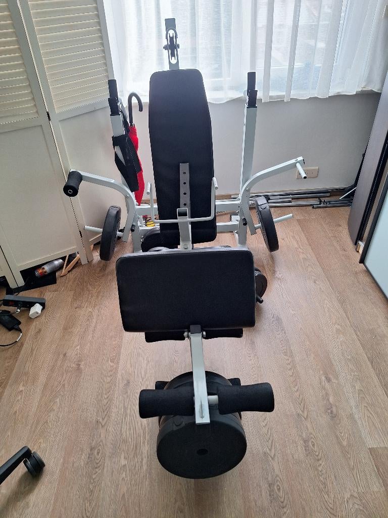 Fitness bank met alle toebehoren, Ophalen, Zo goed als nieuw, Benen, Krachtstation