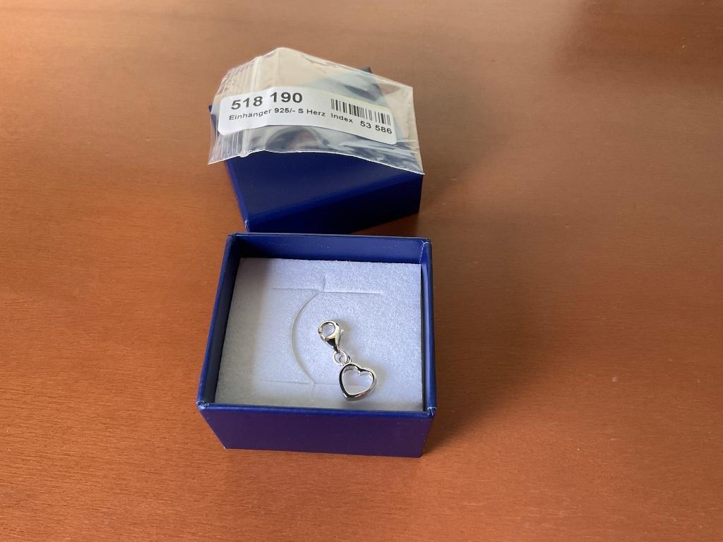 Zilveren hanger hartje, Nieuw, Ophalen of Verzenden, Hart, Zilver