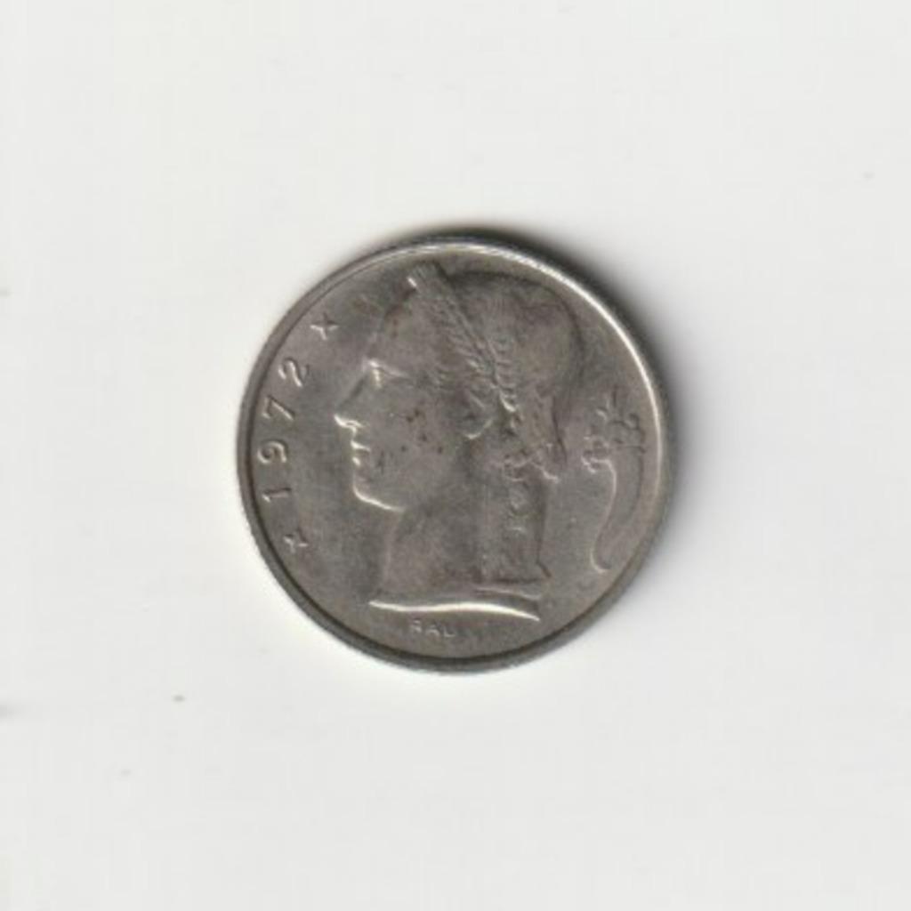 BELGIE BELGIUM  BAUDOUIN 5 FRANK 1972 NL, Ophalen of Verzenden, Metaal, Losse munt