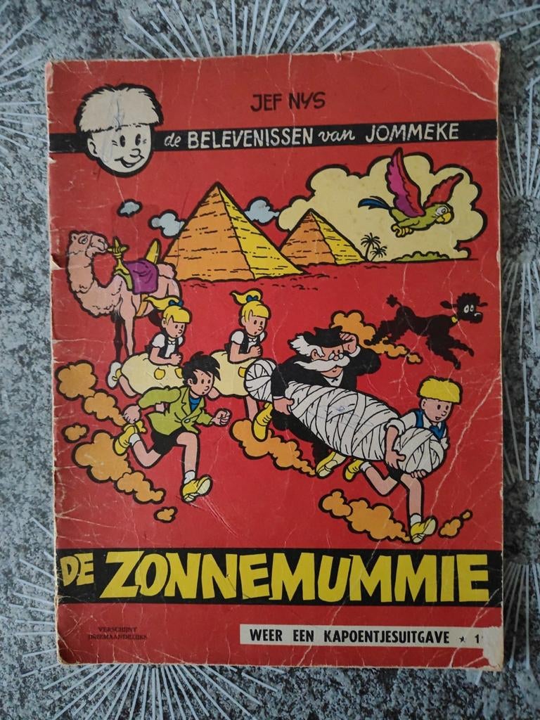 Jommeke, de zonnemummie (1962), Boeken, Eén stripboek, Ophalen, Gelezen, Jef Nys
