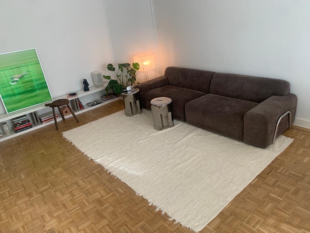 Nieuw extra groot crèmekleurig handgeweven vloerkleed, Huis en Inrichting, Stoffering | Tapijten en Vloerkleden, Nieuw, 200 cm of meer