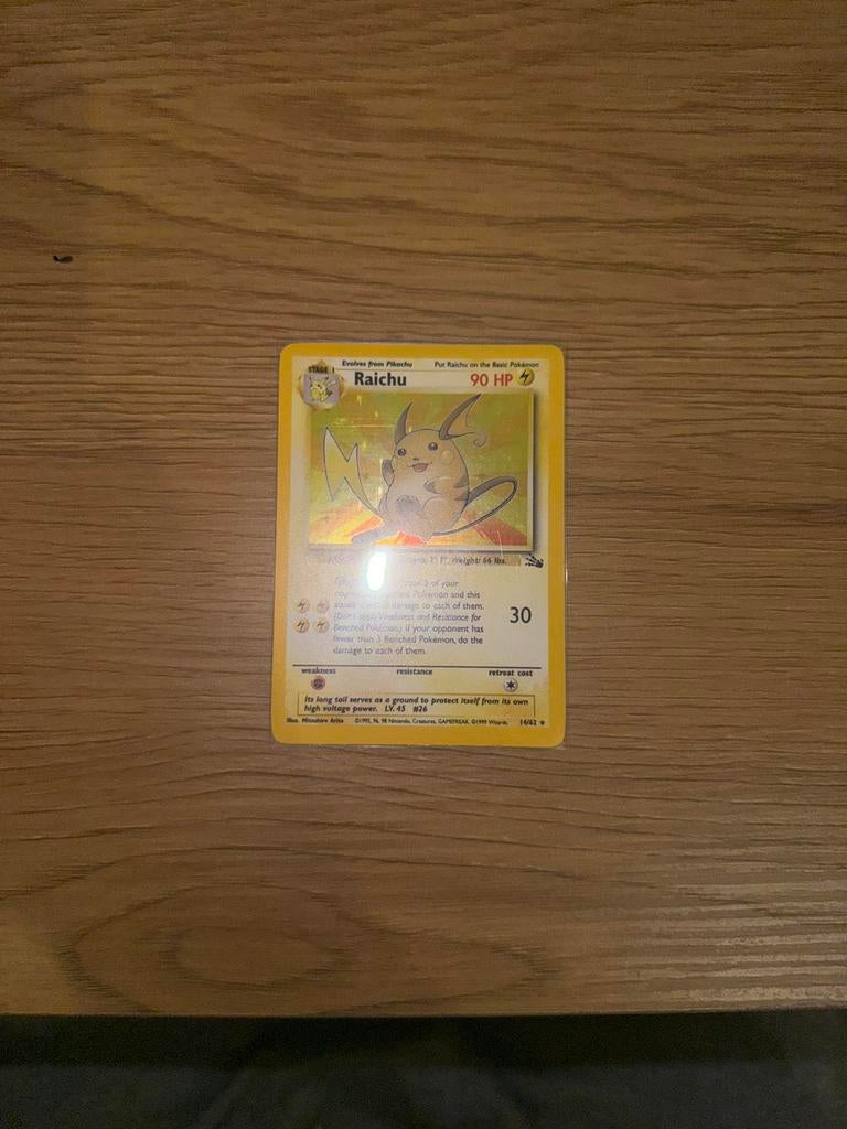 Raichu Holo fossil set, Enlèvement ou Envoi, Comme neuf, Cartes en vrac, Foil