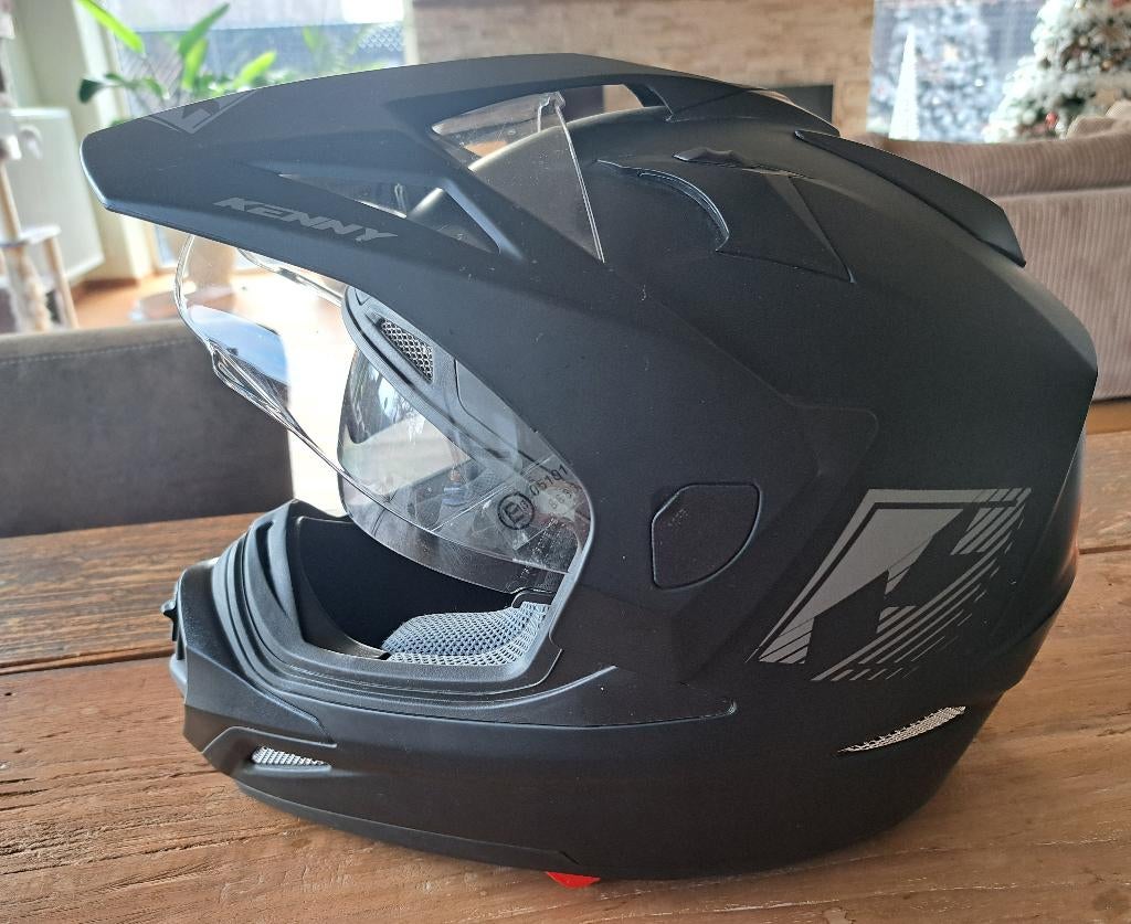 Motorhelm Kenny extreme mat zwart, Motos, Autres marques, Enlèvement, S, Neuf, sans ticket