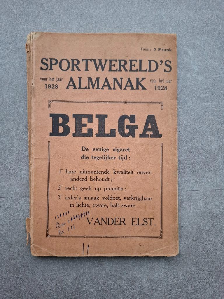 Sportwereld's Almanak 1928, Ophalen of Verzenden, Gebruikt, Boek of Tijdschrift