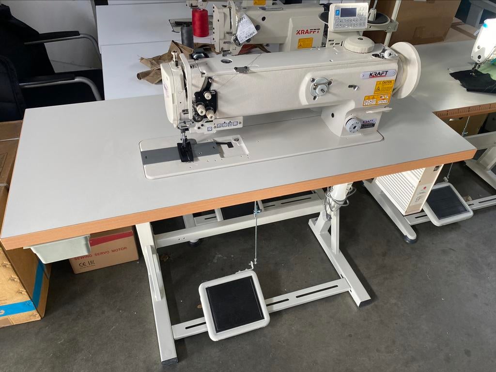 Industriële naaimachine lange arm 45cm 3voudig transport aut, Neuf, Autres marques, Enlèvement ou Envoi, Machine à coudre