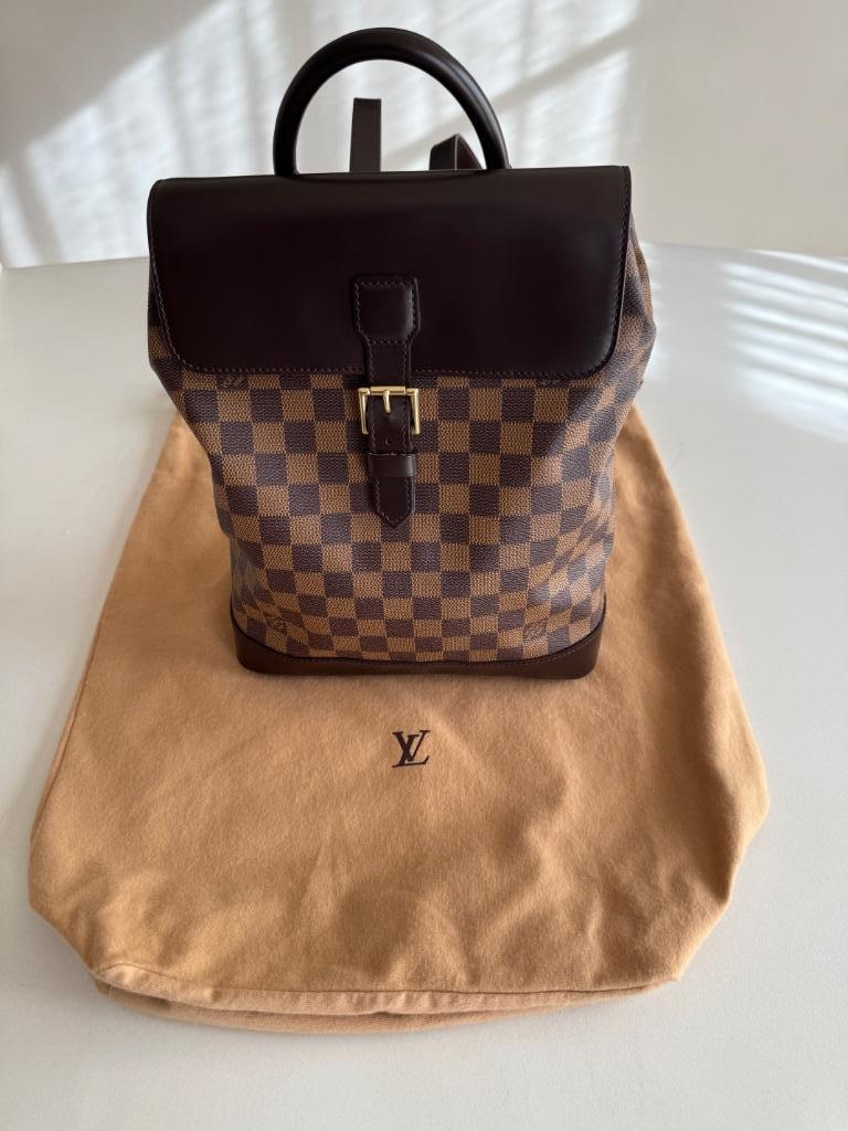 Louis Vuitton rugzak - Soho in Damier Ebene, Ophalen, Zo goed als nieuw, Bruin, Overige typen