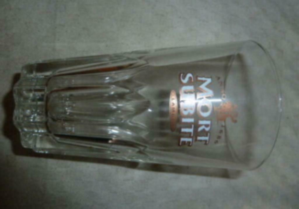 #H bier glas MORT SUBITE Lambic " type geuze glas ", Ophalen of Verzenden, Nieuw, Bierglas