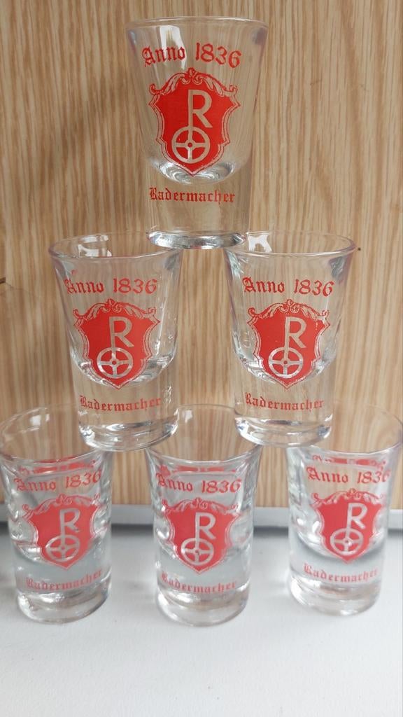 6 verres shot radermacher, Enlèvement ou Envoi, Comme neuf