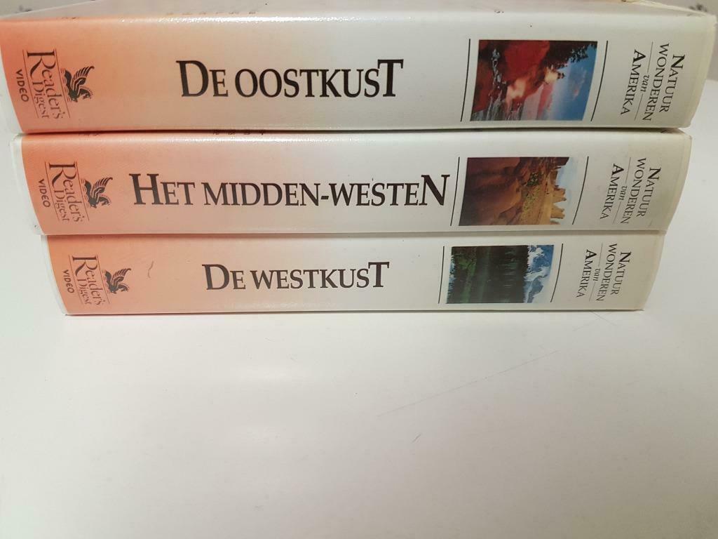 3 VHS videofilms Natuurwonderen van Amerika, Alle leeftijden, Ophalen of Verzenden, Documentaire