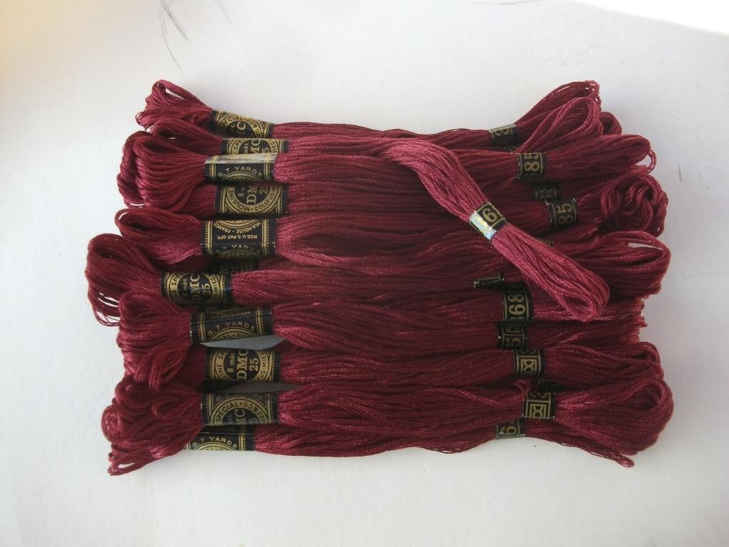 Fil DMC 25 - 8 m _ Fil à broder Rouge Framboise & Pond Blue, Hobby & Loisirs créatifs, Broderie & Machines à broder, Neuf, Fil à broder ou Soie