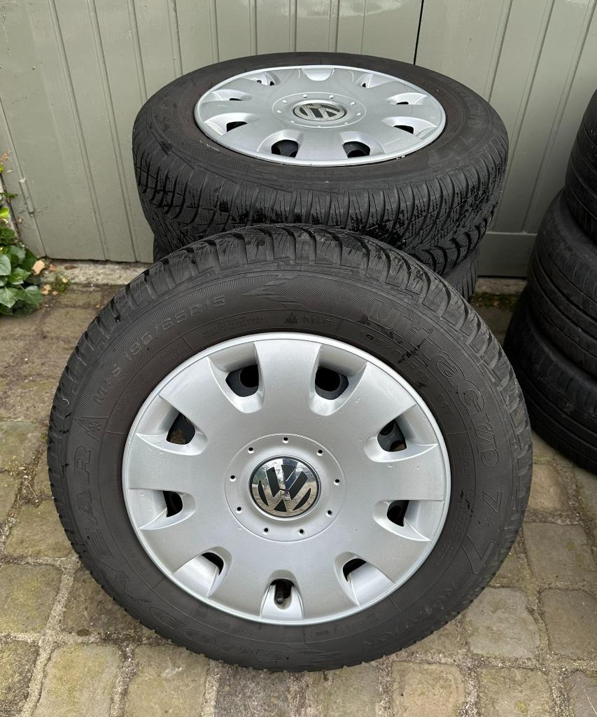 winterbanden stalen velgen 2 Michelin/2 Goodyear bieden mag, Auto-onderdelen, Ophalen, Gebruikt, 15 inch, Velg(en)