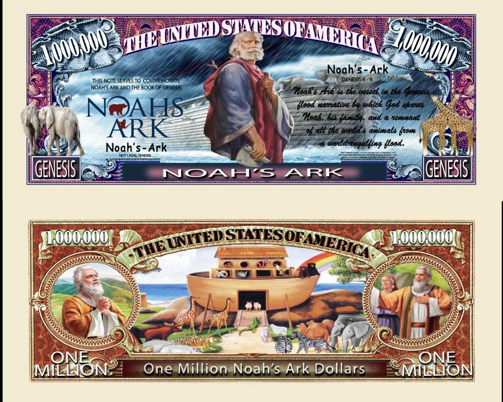USA 1 million $ bankbiljet Noah's Ark - Historic Series UNC, Envoi, Amérique du Nord, Billets en vrac