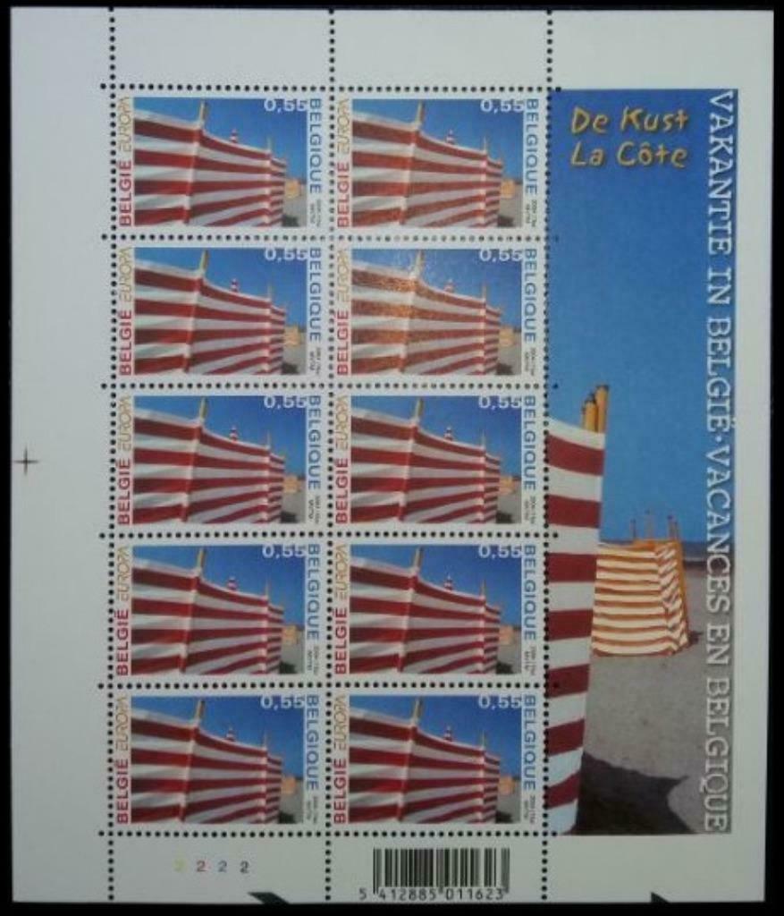 F3291 Postzegels Europa Vakantie De Belgische Kust, Ophalen of Verzenden, Frankeerzegel, Postfris