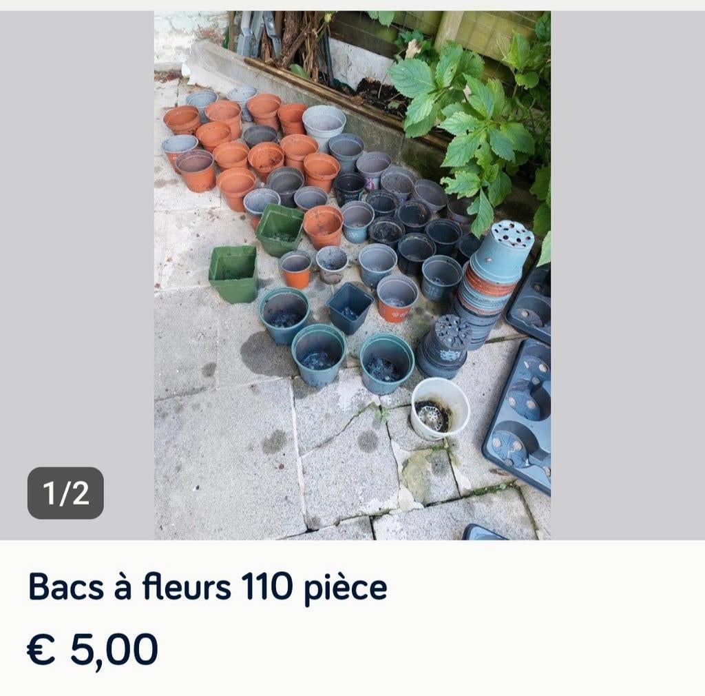 Pots de fleurs 110 pièce  4€, Ophalen, Zo goed als nieuw