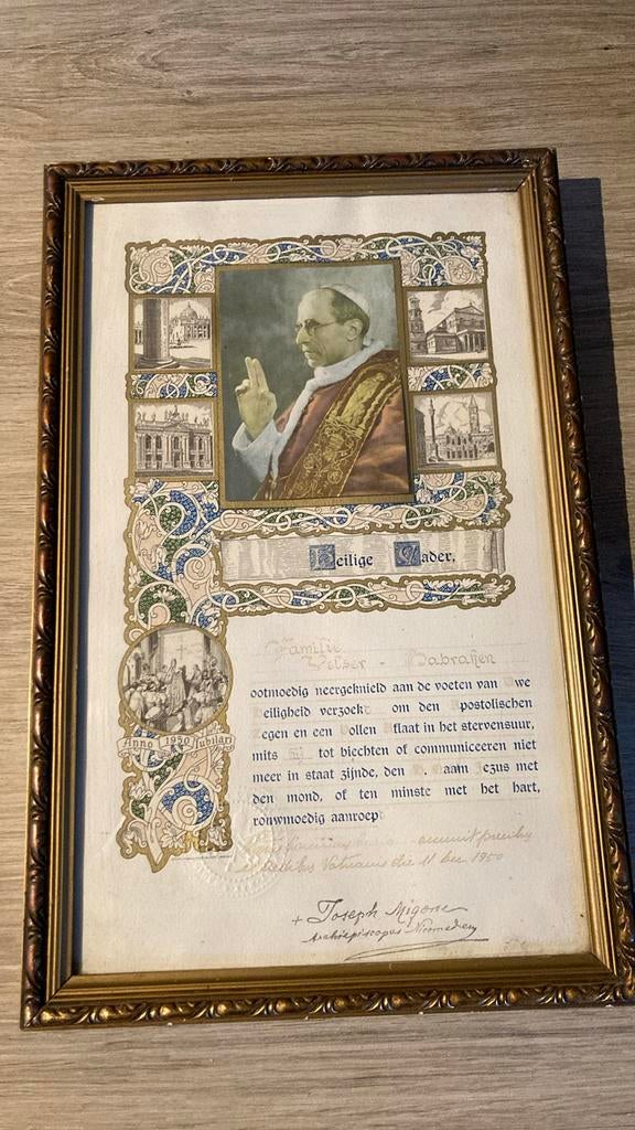Religieuze prent anno 1950., Ophalen