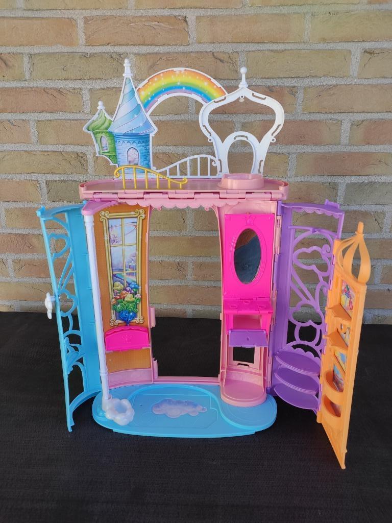 Barbiehuis kasteel, niet volledig, Kinderen en Baby's, Speelgoed | Poppenhuizen, Ophalen, Gebruikt, Poppenhuis