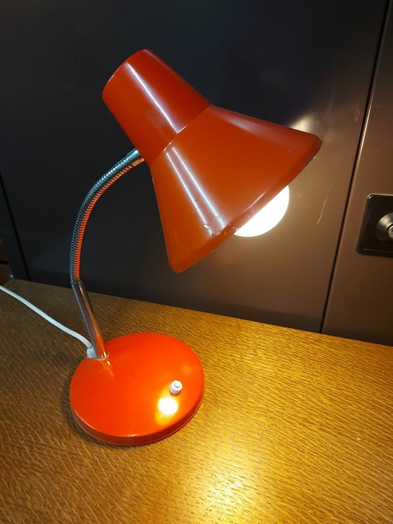Lampe de bureau vintage orange, Antiquités & Art, Enlèvement ou Envoi