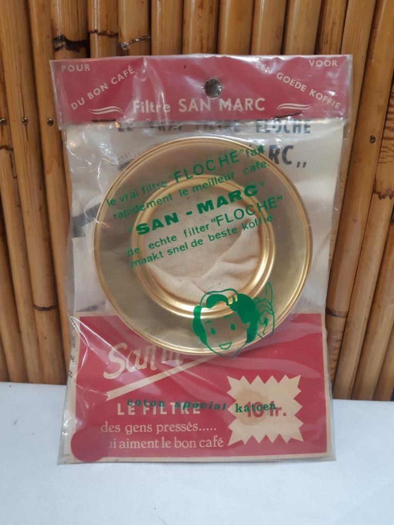 Filtre à café en coton vintage 1950 - 1960 San Marc "Floche", Enlèvement ou Envoi