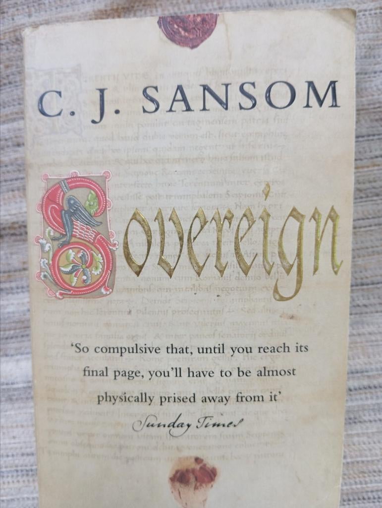 C.J.SANSOM - SOVEREIGN, Ophalen of Verzenden, Zo goed als nieuw