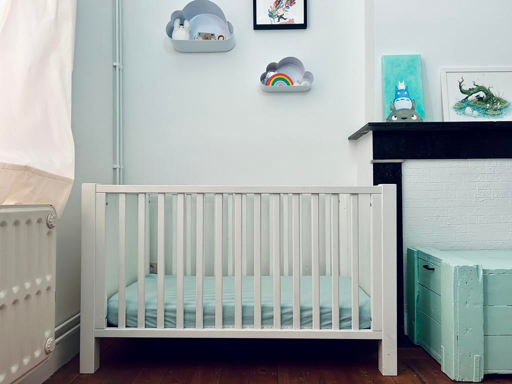 Lit bébé + matelas aerosleep protege matelas 3D respirant, Moins de 70 cm, Utilisé, Moins de 140 cm, Enlèvement