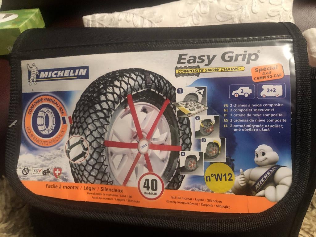 chaînes neige Michelin en nylon Easy Grip, Autos : Divers, Chaînes, Enlèvement, Comme neuf