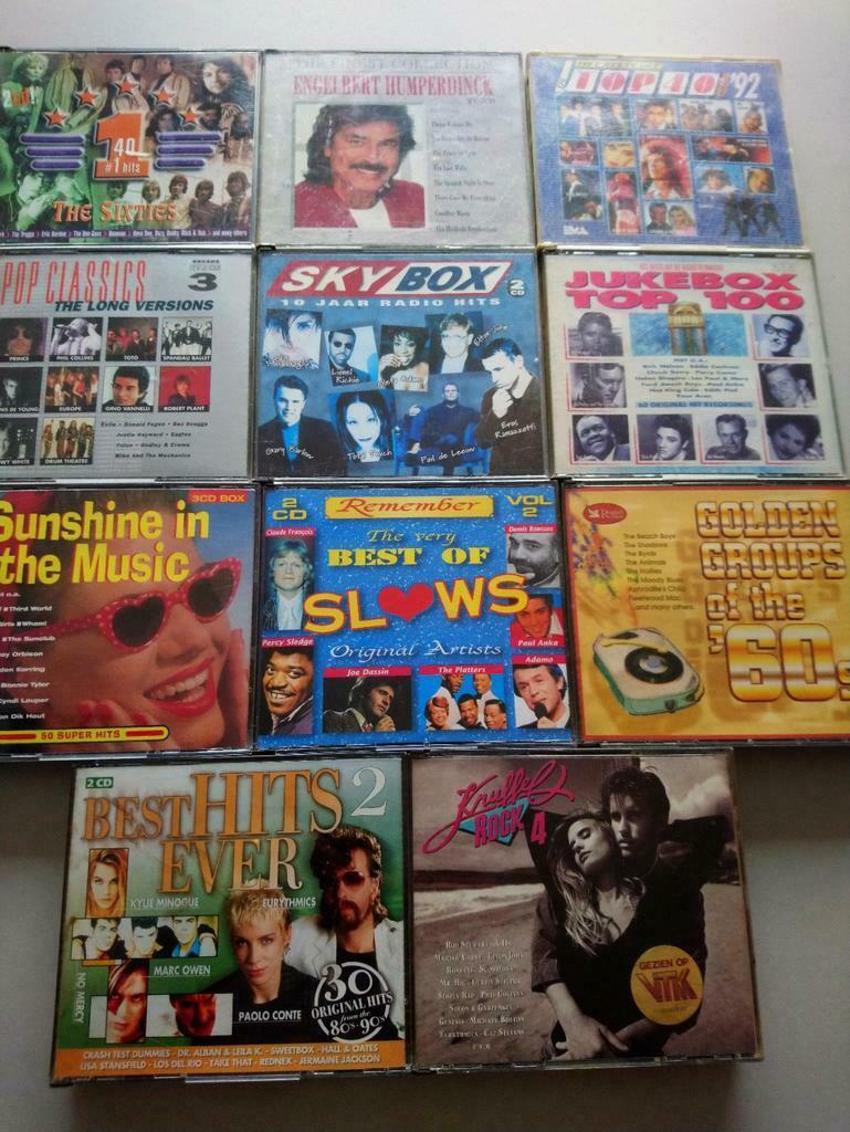 10 dubbel CD's verschillende uitvoerders, Cd's en Dvd's, Ophalen, Zo goed als nieuw, Pop