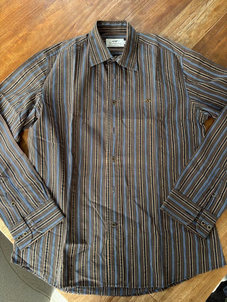 Hemd Thomas Burberry maat XL, Thomas Burberry, Bruin, Ophalen of Verzenden, Zo goed als nieuw