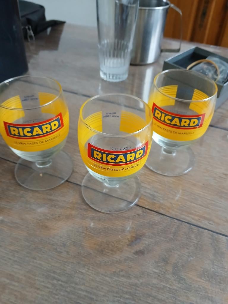 Verres a ricard, Enlèvement, Utilisé, Verres et Verres à shot