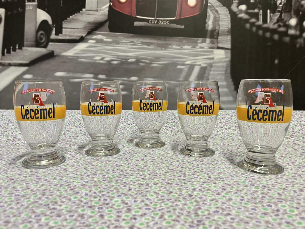 5 Cecemel glazen “ de enige echte “, Verzamelen, Ophalen, Nieuw