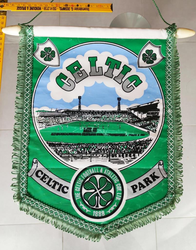 1980s Celtic Glasgow grote vaandel, Ophalen of Verzenden