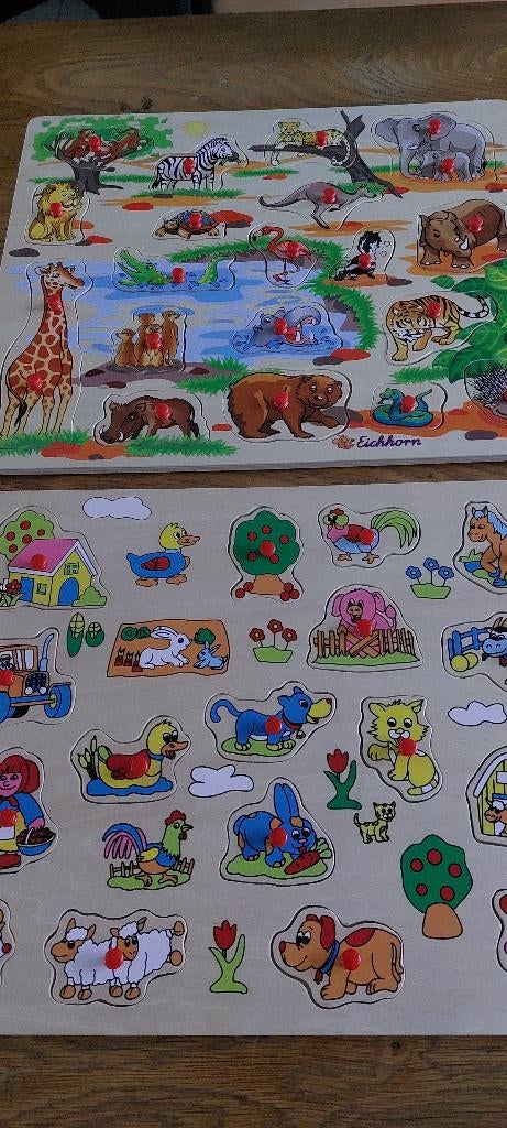 Houten puzzels voor peuter, Kinderen en Baby's, Ophalen of Verzenden, Gebruikt, Overige typen