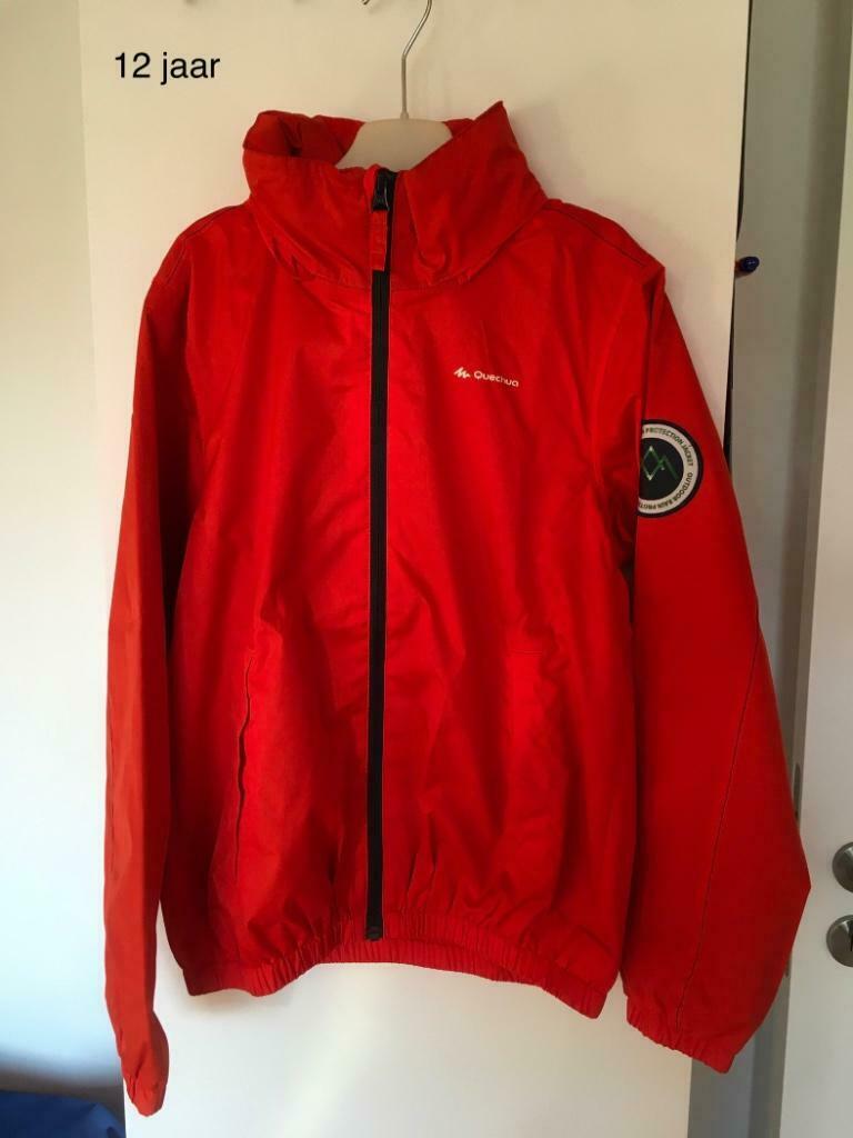 Regenjas / windjas Quechua met kap maat 12 jaar, Ophalen of Verzenden, Zo goed als nieuw, Quechua, Jongen of Meisje