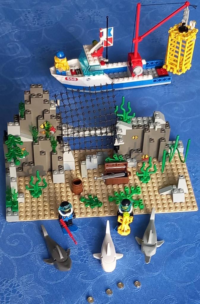 Lego vintage 6558 : Shark Cage Cove (1997), Ophalen, Zo goed als nieuw, Complete set, Lego