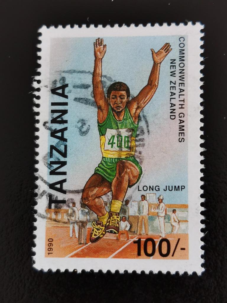 Tanzanie 1990 - sports - Jeux du Commonwealth - athlétisme, Timbres & Monnaies, Timbres | Afrique, Enlèvement ou Envoi, Tanzanie