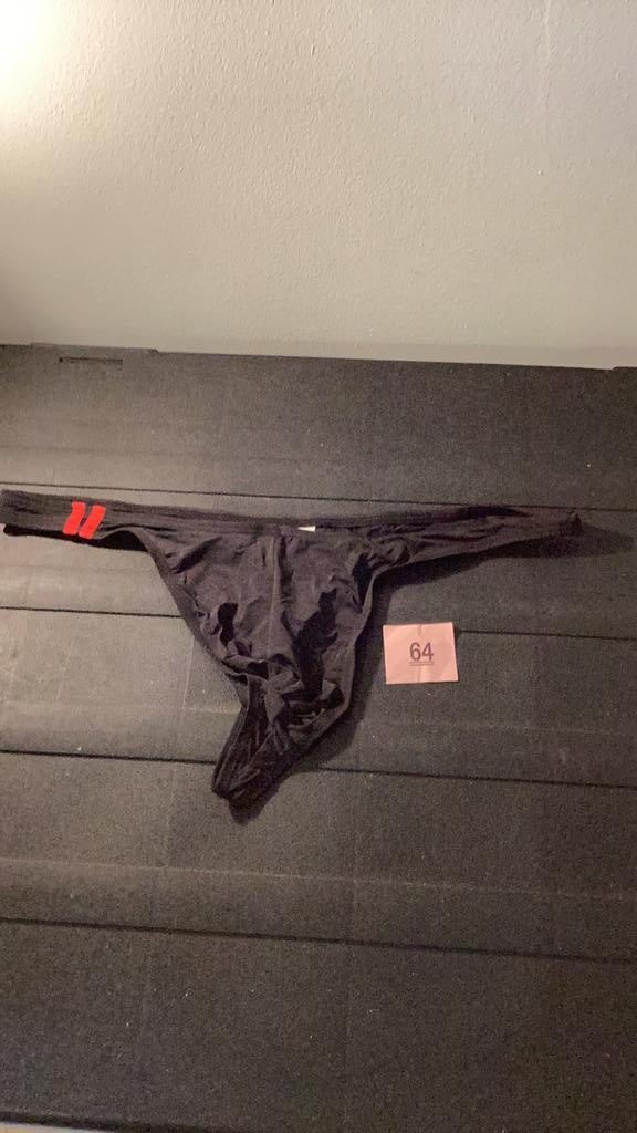 Zwarte herenstring, Kleding | Heren, Ondergoed, Verzenden, Zwart, Slip