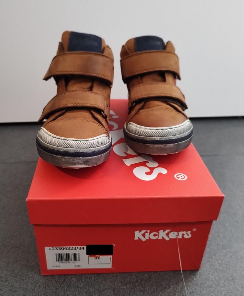 Mooie hoge lederen jongensschoenen, maat 32 (nieuw), Kickers, Schoenen, Nieuw, Ophalen of Verzenden