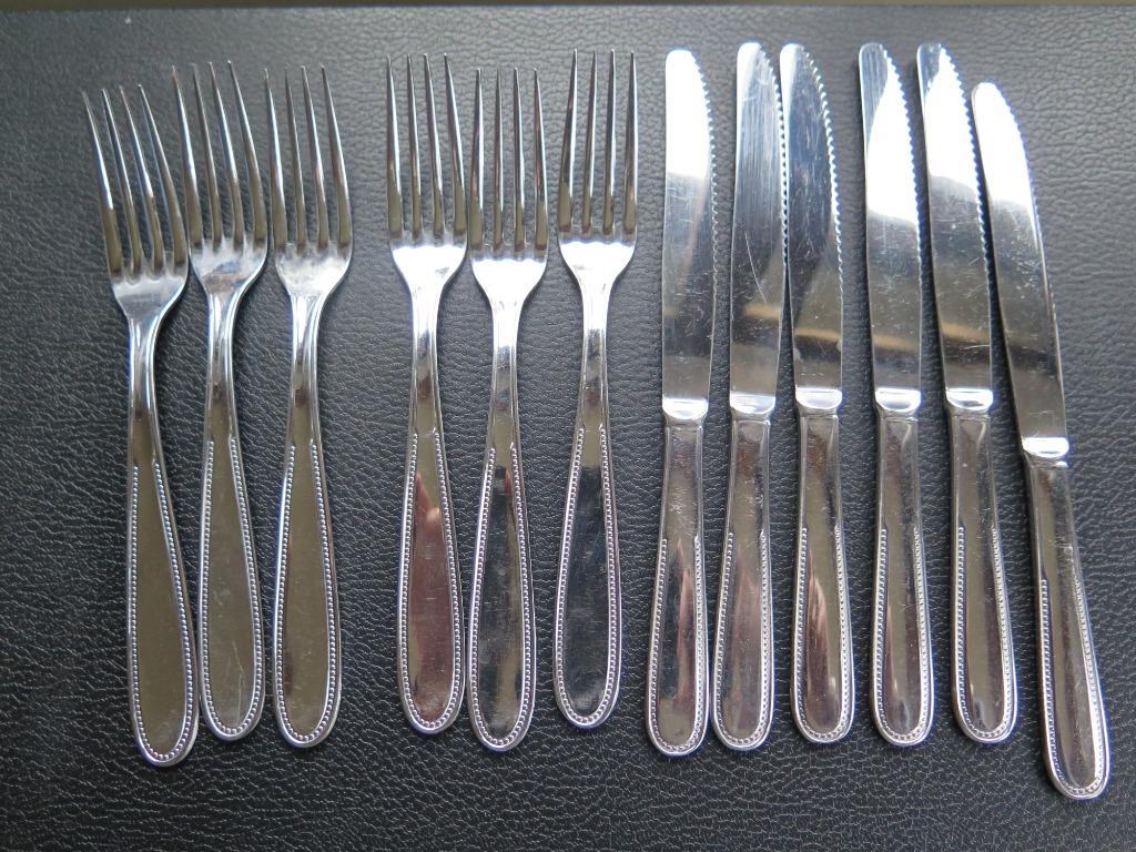 couverts dessert, Enlèvement ou Envoi, Utilisé, Inox ou Chrome, Ensemble de couverts