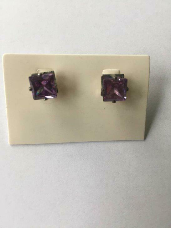 3 paires de boucles d'oreilles argent et pierre, Verzenden, Gebruikt, Zilver, Zilver