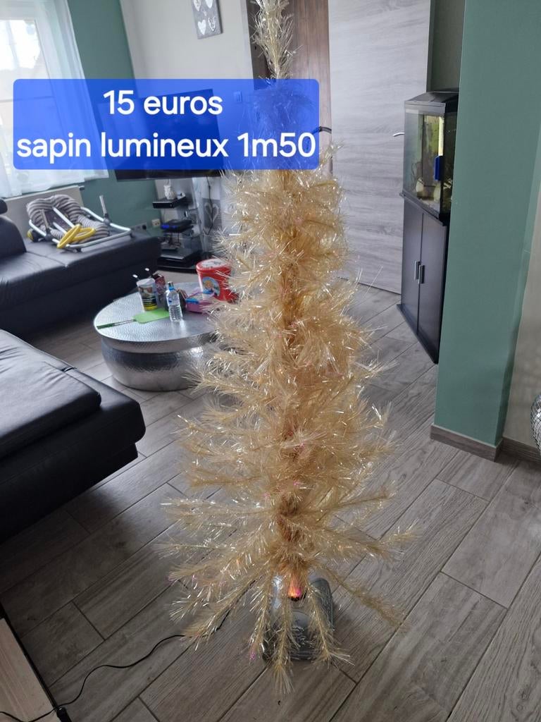 Sapin lumineux  1m50 sur secteur, Enlèvement