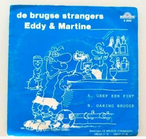 Vinyl 7" single De Brugse Strangers voetbal Daring Brugge, Cd's en Dvd's, Ophalen of Verzenden, 7 inch, Nederlandstalig, Single
