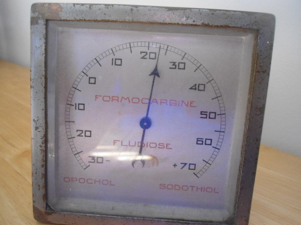 Ancien Thermomètre Publicitaire Pharmacie Année 50 en l'état, Collections, Enlèvement ou Envoi, Utilisé, Ustensile