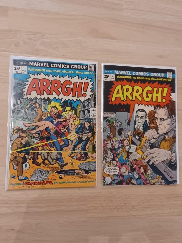 Arrgh 1974-1975 (2 comics), Marvel comics, Enlèvement ou Envoi, Utilisé, Plusieurs comics