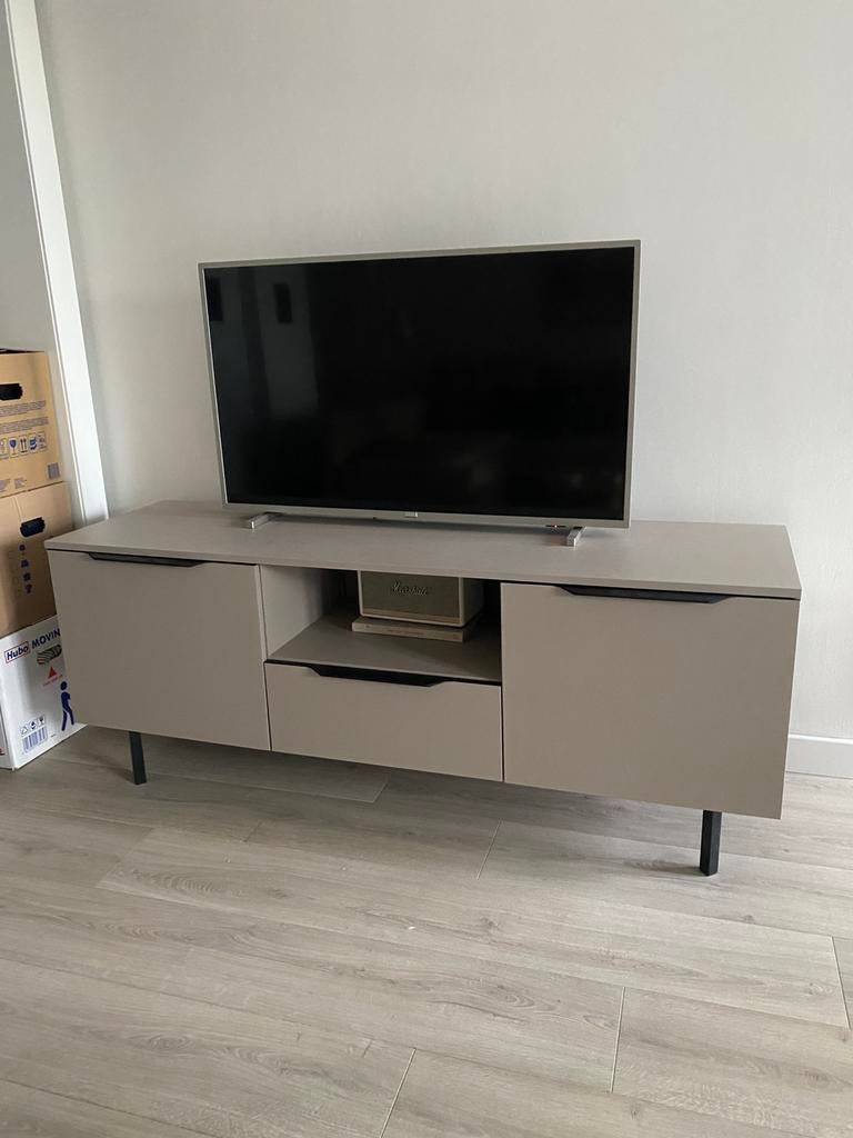 Tv meubel cappuccino modern beige greige tv-kast japandi, Enlèvement, Comme neuf