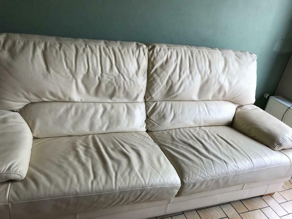 canapé, Trois personnes, Cuir, Enlèvement, Utilisé