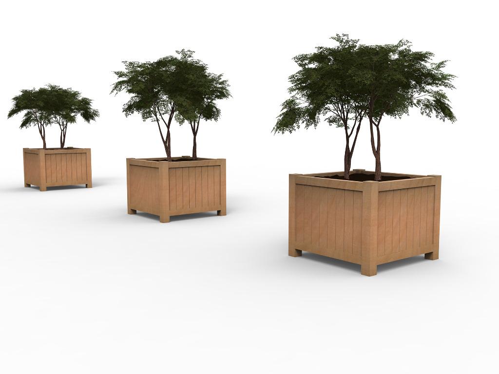 boombak / plantenbak hardhout (ook op maat verkrijgbaar), Tuin en Terras, Verzenden, Vierkant, Nieuw, Balkon