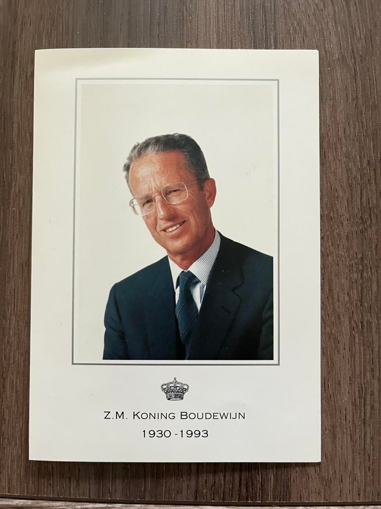 Rouwkaart Koning Boudewijn, Verzenden, Zo goed als nieuw