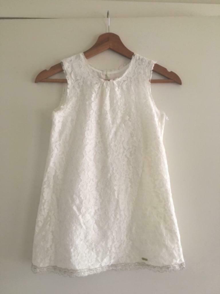 communie collectie katoenen jurkje van blue bay mt 128, Kinderen en Baby's, Ophalen of Verzenden, Gebruikt, Meisje, Jurk of Rok